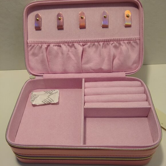 A New day Large Layer Case Organizer Jewelry Box Pink Iridescent NWT - Picture 1 of 6